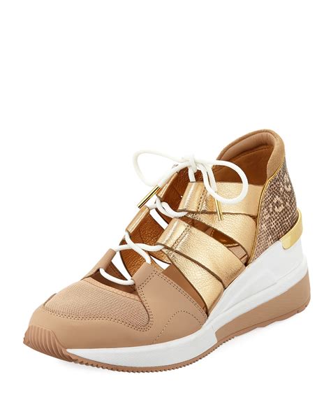 michael michael kors beckett leather and metallic sneaker|Michael michael kors beckett sneaker + FREE SHIPPING.